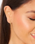 Aros Stud Eslabones Oro 14K