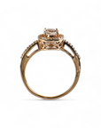 Anillo Halo Morganita Pink Gold 10K