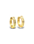 Aros argollas diamantes en riel 0,05 ct oro 10K