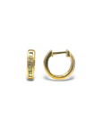 Aros argollas diamantes en riel 0,05 ct oro 10K