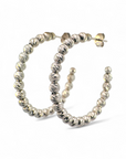 Aros argollas esferas facetadas plata 925