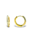Aros argollas diamantes degradé 0,125 ct oro 10K