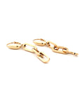Aros colgantes 3 eslabones Oro amarillo 14K