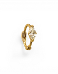 Aro argollas mini 7 mm circón marquise grifa oro 14K