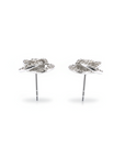 Aros stud Sophia Schneider Joyas en forma de trébol de plata 925 con diamantes corte brillante de 0,25 ct