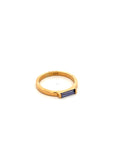 Anillo Oro Amarillo Baguette Zafiro