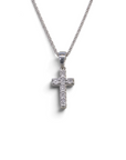 Colgante de cruz Sophia Schneider Joyas en plata 925 con diamantes de 0,05 ct, diseño elegante y brillante