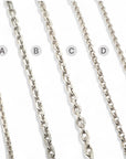 Cadenas de Plata 925 Eslabones