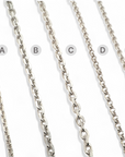 Cadenas de Plata 925 Eslabones