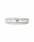 Anillo Cintillo Diamantes Baguette y brillantes oro 18K