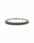Anillo Cintillo Diamantes negros Oro blanco 10K