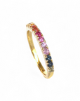 Anillo Cintillo Zafiros Rainbow