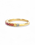 Anillo Cintillo Zafiros Rainbow