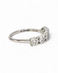 A pedido - Anillo Quintillo Diamantes Diseño Flor en oro 18K