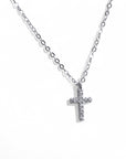 Cruz con Circones y Cadena de Plata (12 x 10 mm)