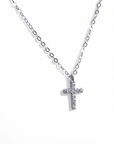 Collar cadena con Cruz de 12 mm engastada con circones