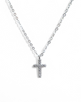 Collar cadena con Cruz de 12 mm engastada con circones