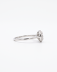 Anillo Solitario Redondo Cluster diamantes 0,17 ct plata