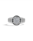 Anillo sello hombre diamantes 0,05 ct plata