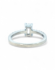 Anillo solitario diamante lab rectangular 0,7 ct
