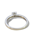 Anillo Solitario Diamante 0,10 ct Halo Diamantado Oro Blanco 18K