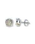 Aros Punto de Luz Cluster Diamantes 0,375 ct Oro blanco