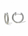 Aros Argollas Diamantes 0,25 ct Oro blanco