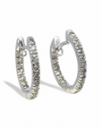 Aros Argollas Diamantes 0,25 ct Oro blanco