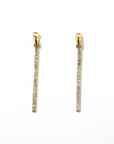 Aros barra colgante con diamantes 0,2 ct oro amarillo