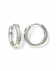 Aros Argollas Diamantes riel 0,25 ct Oro blanco