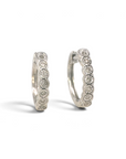 Aros argollas Sophia Schneider Joyas de plata 925 con diamantes de 0,10 ct engastados en bisel