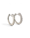 Aros argollas Sophia Schneider Joyas de plata 925 con diamantes de 0,10 ct engastados en bisel