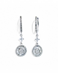 Aros argolla con disco diamantes corte brillante