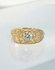 A pedido - Anillo Diamante Brillante Lab en Bisel 0,73 ct Hojas