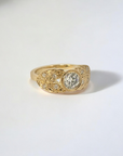 A pedido - Anillo Diamante Brillante Lab en Bisel 0,73 ct Hojas