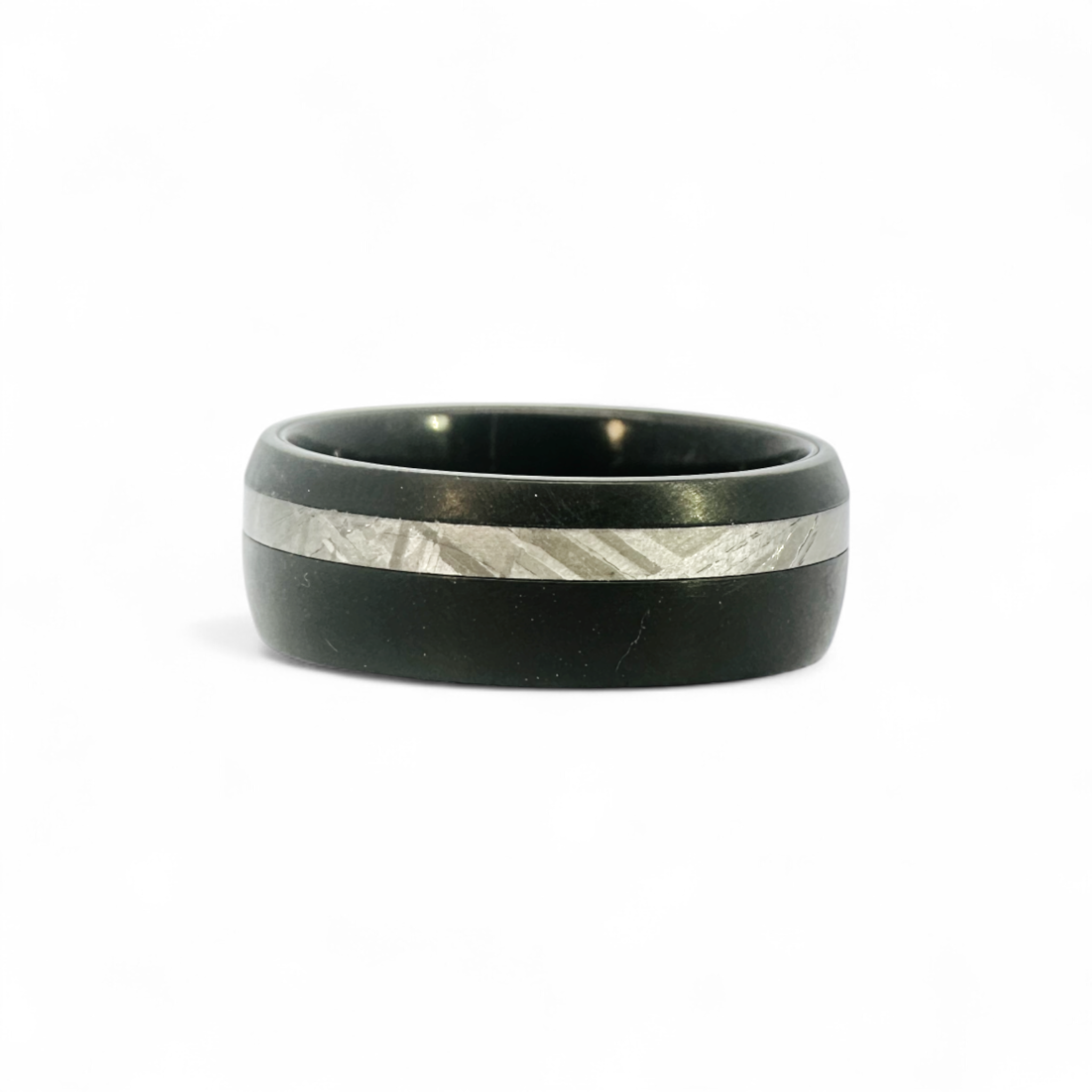 Anillo Hombre Acero y Meterorito