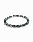 Pulsera de Eslabón Plano en Acero Negro