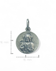 Medalla Escapulario Redondo 16mm Plata 925