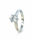 Anillo Solitario Diamante brillante Lab 1 ct seis grifas
