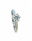 Anillo Solitario Diamante brillante Lab 1 ct seis grifas
