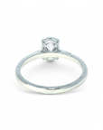 Anillo Solitario Diamante Laboratorio oval 1,02 ct y brillantes en argolla