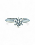 Anillo Solitario Diamante brillante Lab 1 ct seis grifas