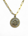 Collar eslabones con Colgante de oro y Nácar