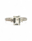 Anillo Topacio Blanco y Diamantes