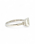Anillo Topacio Blanco y Diamantes