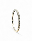 Anillo Cintillo Oro Blanco y Diamantes de 0,15 cts
