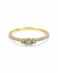 Anillo Tricillo Diamantes 0,20 ct oro amarillo 18K