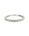 Anillo Cintillo Oro Blanco y Diamantes de 0,15 cts