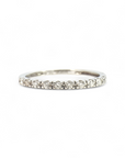 Anillo Cintillo Oro Blanco y Diamantes de 0,15 cts
