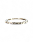 Anillo Cintillo Oro Blanco y Diamantes de 0,15 cts